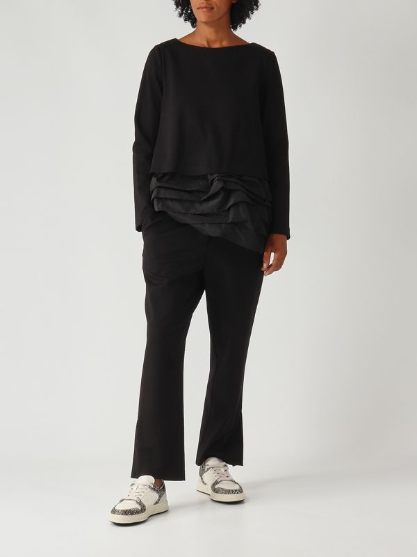 2. Blusa donna in misto viscosa stretch Nero Meimeij m5fb05