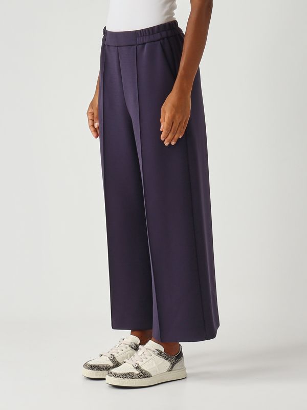 3. Stretch viscose blend trousers for women Blue Meimeij m5fd12