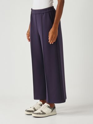 3. Stretch viscose blend trousers for women Blue