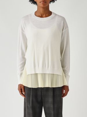 Maglia donna in lana vergine Biancolatte Meimeij