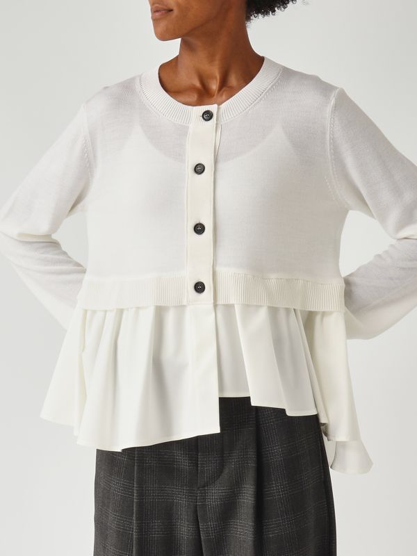 5. Cardigan donna in lana vergine Biancolatte Meimeij m5fz71