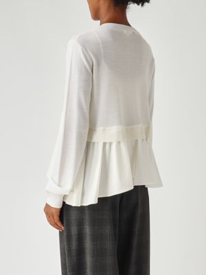 4. Cardigan donna in lana vergine Biancolatte