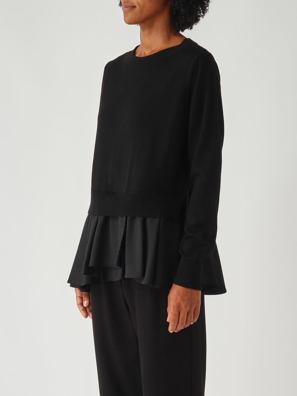 3. Maglia donna in lana vergine Nero Meimeij m5fz67