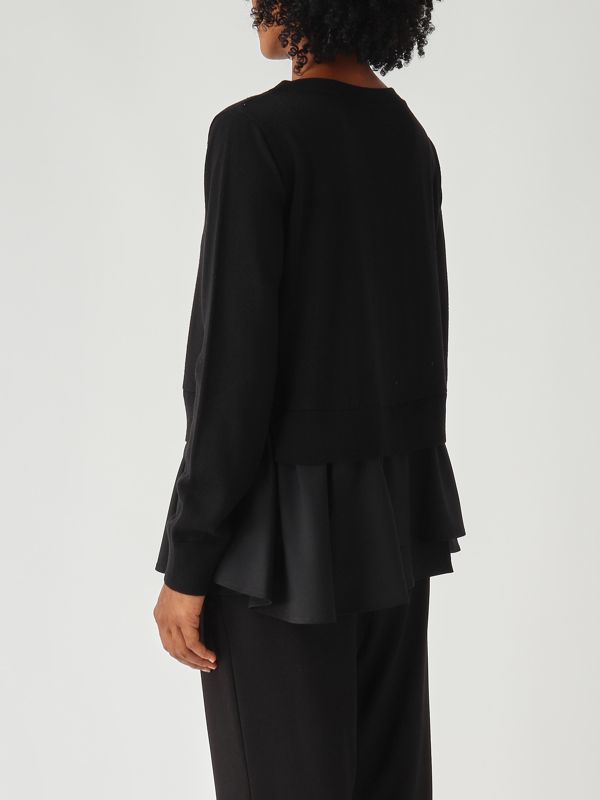 4. Maglia donna in lana vergine Nero Meimeij m5fz67