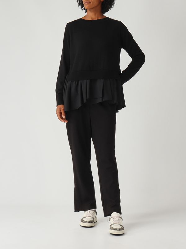 2. Maglia donna in lana vergine Nero Meimeij m5fz67