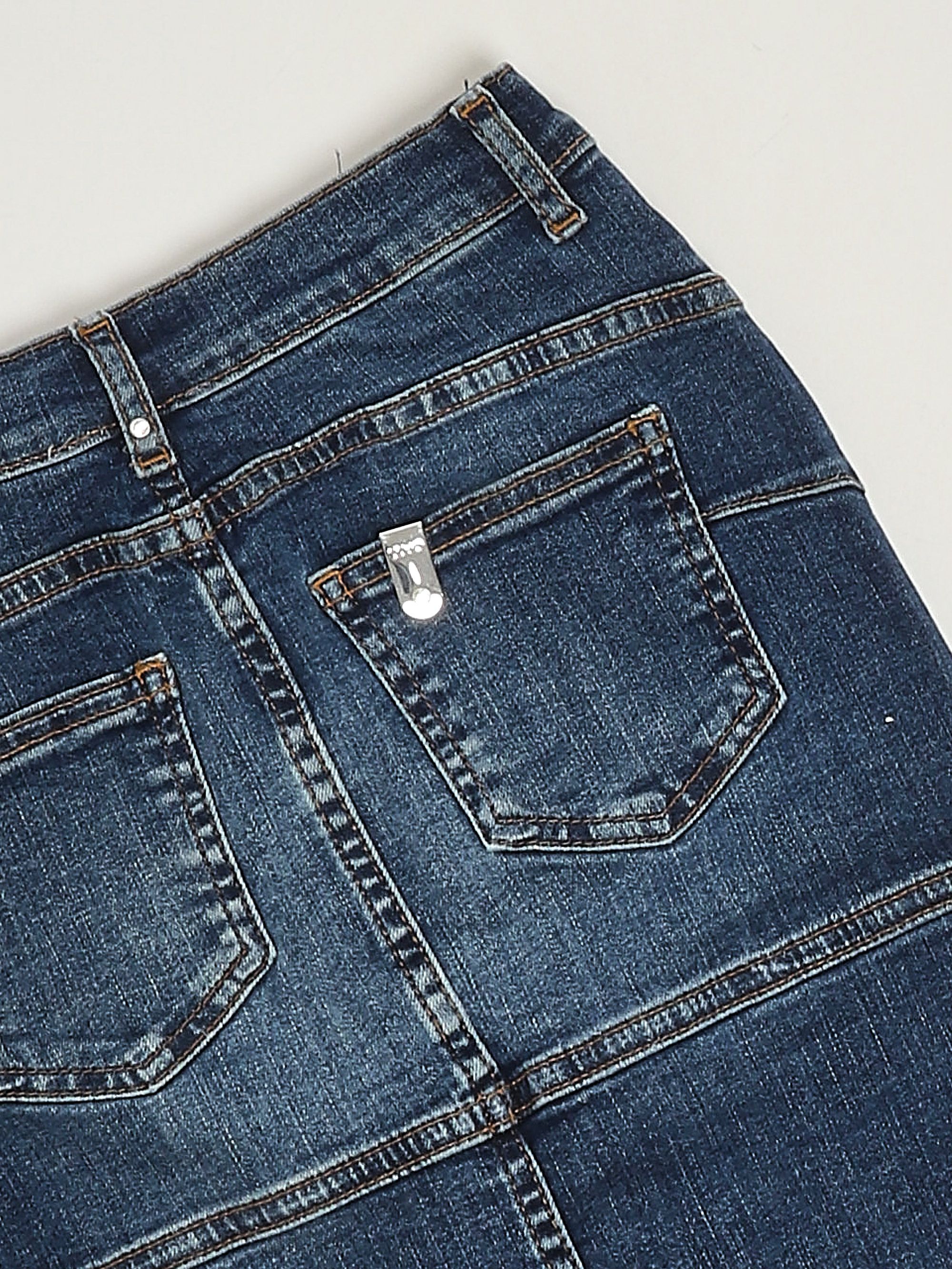 Falda para niña de algodón elástico gf5128d0236 Denim Azul | Caposerio.com