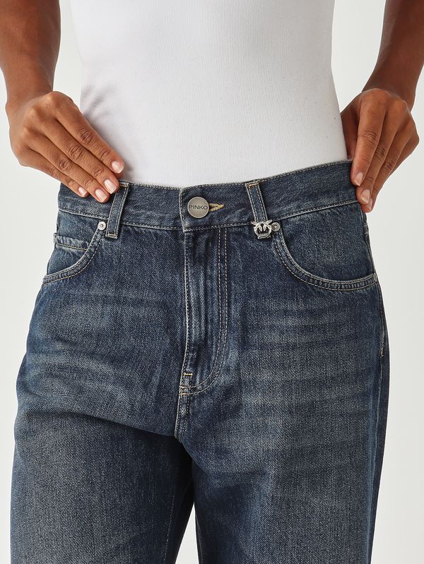 5. Jeans de mujer Wanda en algodón y lycra Denim vintage Pinko 101733a2rq