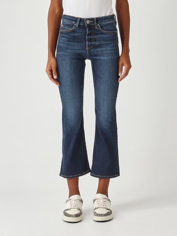 1. Damen Britney Bootcut Jeans aus Stretch-Baumwolle Dunkler Denim Pinko 103860a2rx