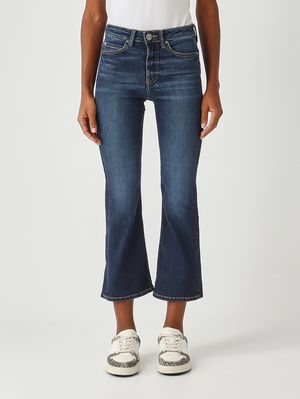 Britney Bootcut stretch cotton jeans for women Dark Denim Pinko