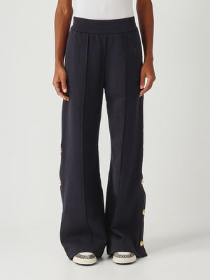 Pasticciato cotton fleece sweatpants for women Dark blue Pinko