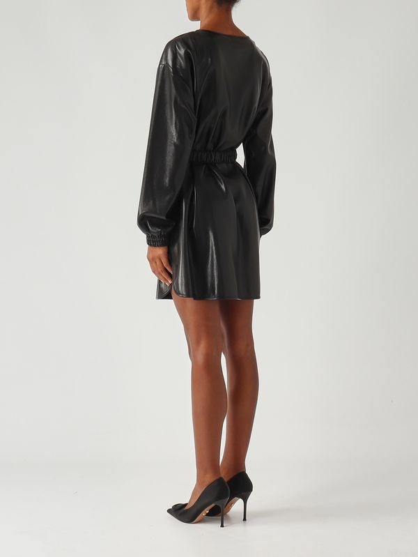 Pinko Sfumato coated faux leather dress for women - Black | Caposerio.com Pinko Sfumato coated faux leather dress for women - Black | Caposerio.com