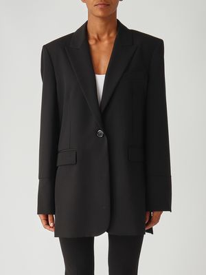 Kamut stretch viscose blend blazer for women Black Pinko