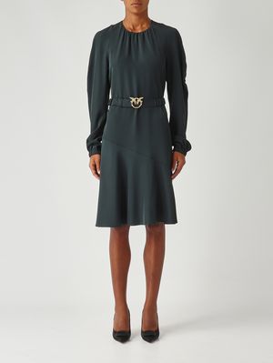 Frauenkleid Agrodolce aus Stretch-Crêpe Regengrün Pinko