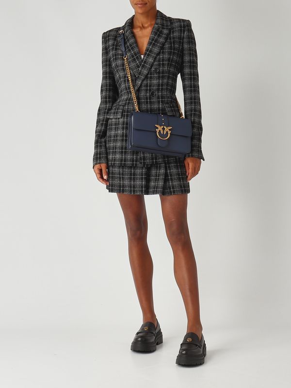 2. Blazer de mujer Ginevra en mezcla de lana elástica Negro-Beige Pinko 106072a36m