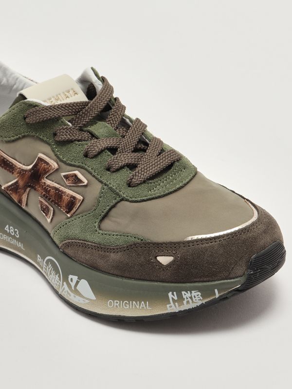 5. Lauryn 7790 women's leather sneakers Military Premiata lauryn7790