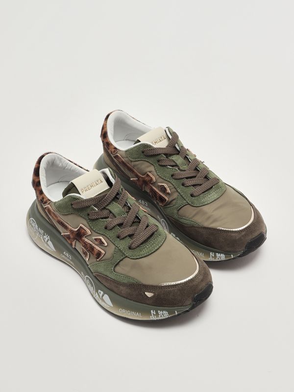 2. Lauryn 7790 women's leather sneakers Military Premiata lauryn7790