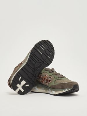 4. Lauryn 7790 women's leather sneakers Military