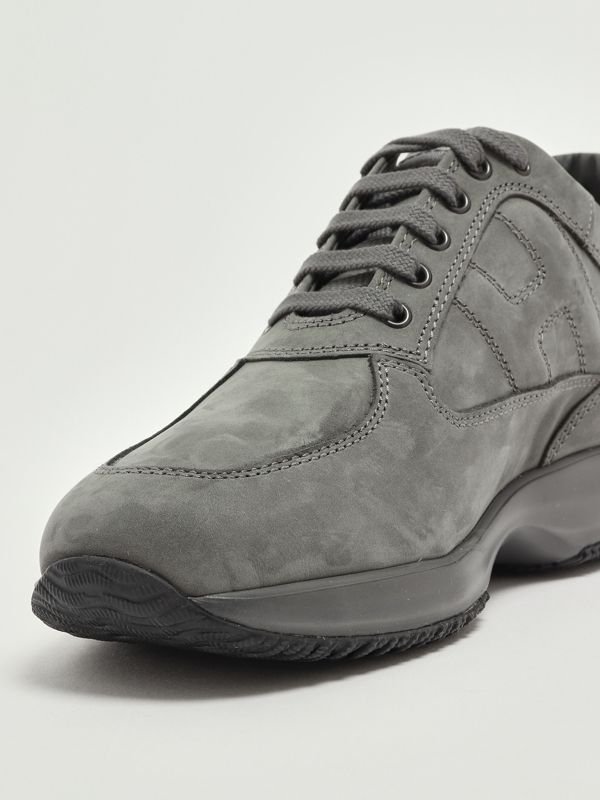 5. Interactive nubuck leather sneakers for men Lead Hogan hxm00n00010udx