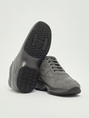 4. Interactive nubuck leather sneakers for men Lead