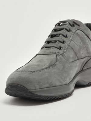 5. Interactive nubuck leather sneakers for men Lead