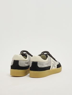 3. Sneakers bambino in pelle Nero-Grigio