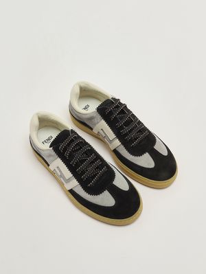 2. Sneakers bambino in pelle Nero-Grigio