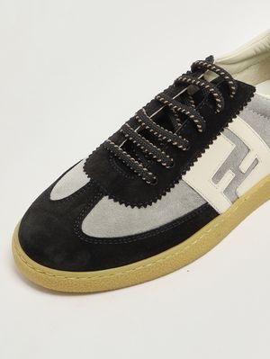 5. Sneakers bambino in pelle Nero-Grigio