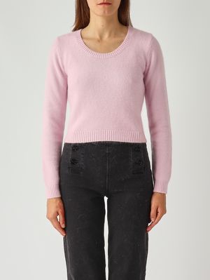 Damenpullover aus Alpaka-Mix Lavendel Twinset