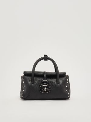 Borsa donna Dotta Centauro Baby in pelle martellata Nero Zanellato