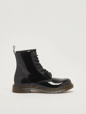 1460 Y Girl's Leather Boots Black Dr. Martens