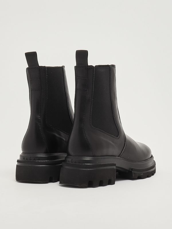 3. Damen Chelsea-Stiefel H674 aus Leder Schwarz Hogan hxw6740fm0ikxt