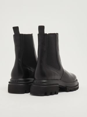 3. Damen Chelsea-Stiefel H674 aus Leder Schwarz