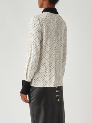 4. Georgette shirt for women Milk-Black