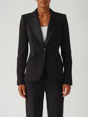 Pinko women's jacket in crepe with lace 102849a1ju Black