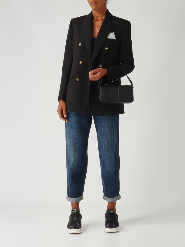 2. Blazer de mujer de crepé elástico Negro Elisabetta Franchi gi16156e2