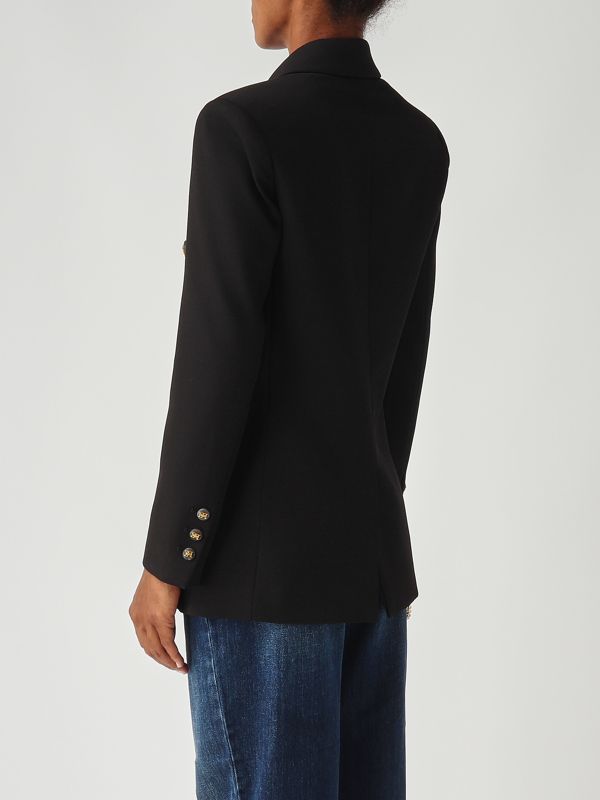 4. Blazer de mujer de crepé elástico Negro Elisabetta Franchi gi16156e2