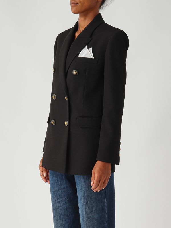 3. Blazer de mujer de crepé elástico Negro Elisabetta Franchi gi16156e2