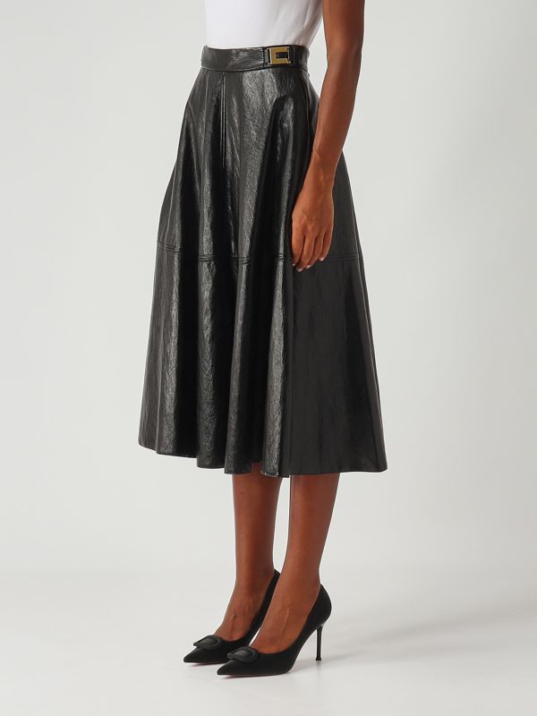 3. Faux leather skirt for women Black Elisabetta Franchi go13656e2