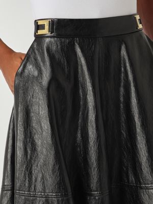 5. Faux leather skirt for women Black
