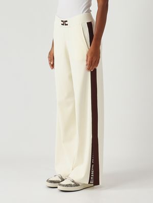 3. Pantalón de mujer de mezcla de viscosa Leche-Café