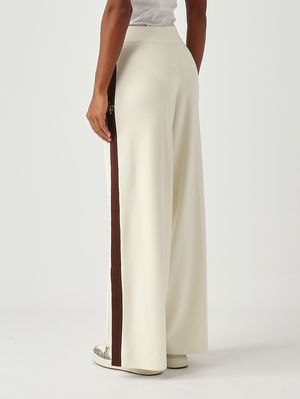 4. Pantalón de mujer de mezcla de viscosa Leche-Café