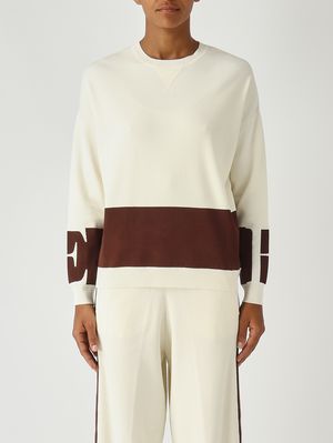 Damenoberteil aus Viskose-Mix Milch-Kaffee Elisabetta Franchi