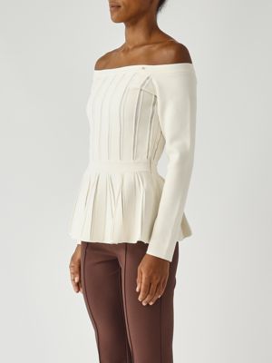 3. Top donna in maglia stretch Latte