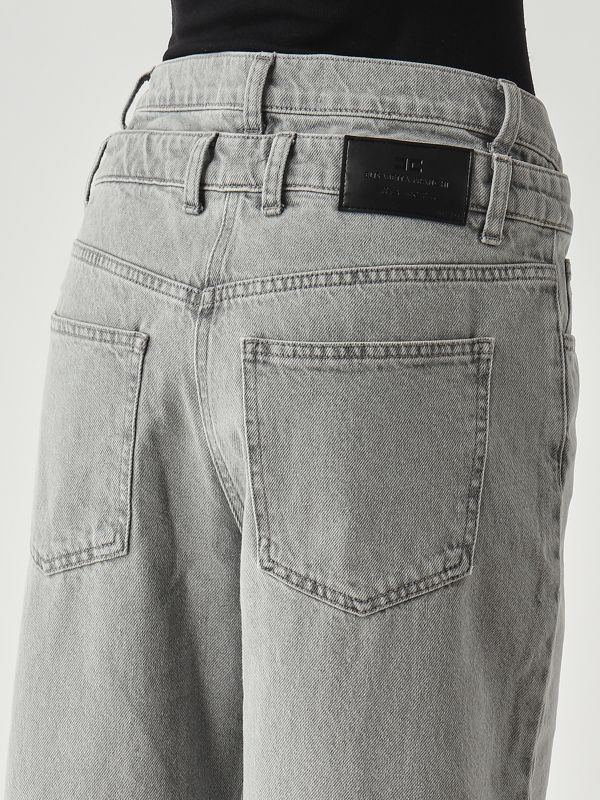 5. Jeans donna in denim di cotone Grigio Chiaro Elisabetta Franchi pj11d56e2