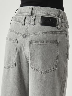 5. Jeans donna in denim di cotone Grigio Chiaro