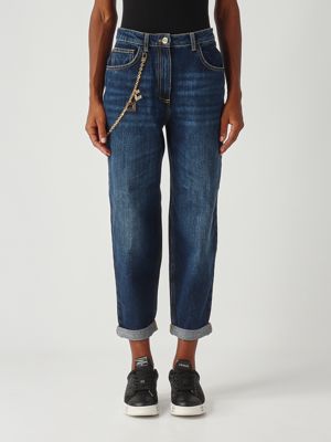 Elisabetta Franchi straight stretch cotton jeans for women