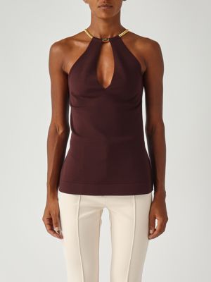 Elisabetta Franchi all-over-logoed viscose bodysuit for