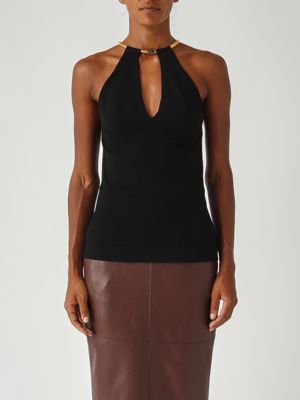 Elisabetta Franchi women's viscose ribbed top tk06b42e2