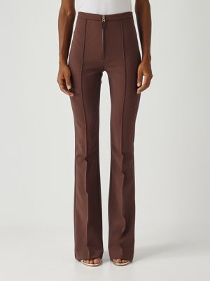 Damenhose aus Stretch-Crêpe Kaffee Elisabetta Franchi