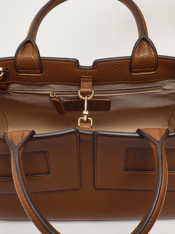 6. Bolso tote para mujer en símil piel Azúcar moreno Elisabetta Franchi bs35a56e2